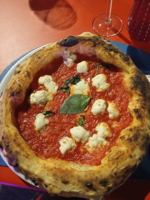 With vegan cheese at Uagliò in Parma