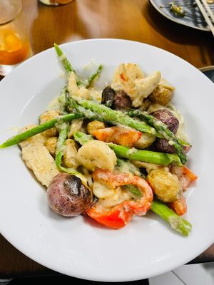 Mi Quang Noodles  at Vegan Fresh 2U in Rancho Cordova