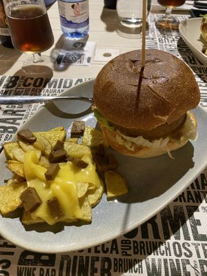 My burger and special potatoes were lovely  at White Rabbit  in Lamezia Terme