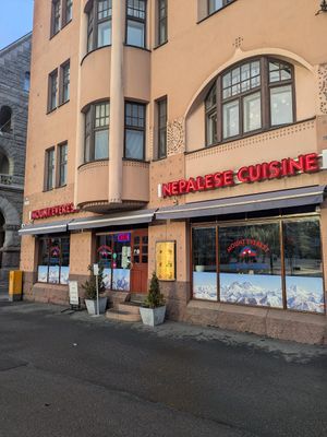 Outside at Mount Everest Ravintola in Helsinki