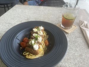 Massa com camarão de cogumelo  at Kantina Prestes in Natal