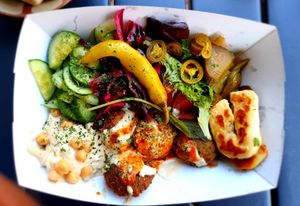 Medium platter (vegetarian) at FilFil in Brighton