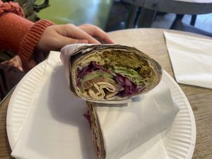 Falafel wrap  at FilFil in Brighton