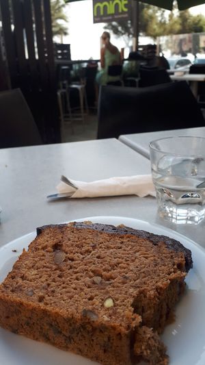Vegan sugerfree banana bread at Mint in Sliema