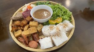 Bun Dau met  at Lam Tri Vegan in Da Nang