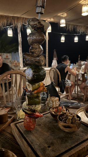 skewer with vegetables & vegan sides   at La Cala Beach Club in 