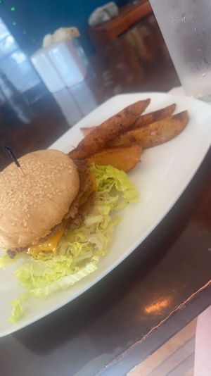 Double Impossible Burger Mac’d Up at Bread and Chocolate Vegan Bistro in George Town