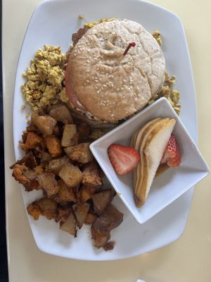 breakfast sandwhich   at Bread and Chocolate Vegan Bistro in George Town