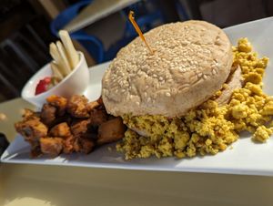 Breakfast Sandwich at Bread and Chocolate Vegan Bistro in George Town