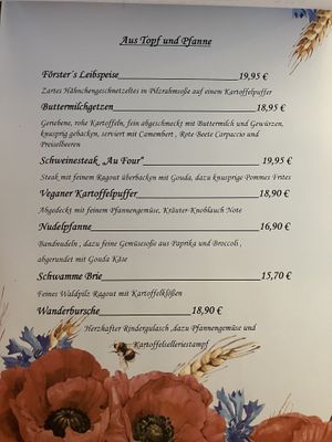 Menu  at Kalter Muff in Thermalbad Wiesenbad
