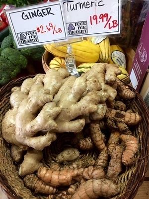 ginger and turmeric at Food For Thought Market in Marathon