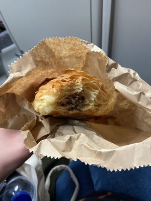 ugly pic of my pain au chocolat   at Bakkerij FUNK in Antwerpen