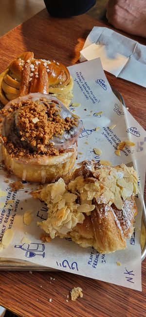 We ordered everything!😄so far i have eaten the almond croissant and it is so good!!!! The place was recommended by a friend. It did not disapoint. at Bakkerij FUNK in Antwerpen