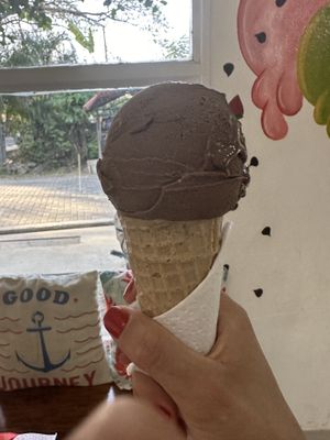 Vegan Chocolate Cone  at L'arte del Gelato in Santa Teresa