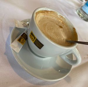 Capuchino con latte di soia   at Hotel Dolomiten Ristorante Pizzeria in Dobbiaco