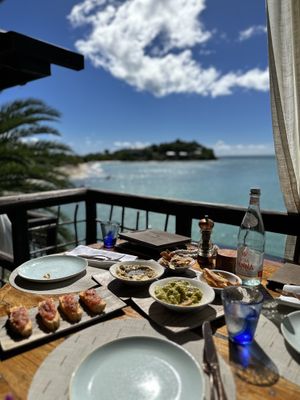 Selection of vegan tapas options   at Sheer Rocks in St Johns