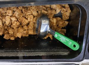 Vegan teriyaki soy chunks option!   at Subway in Batumi