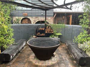 Fire pit   at Pomona Distillery  in Pomona