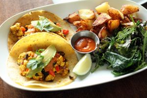 Breakfast tacos at Graze. at Graze in Vancouver