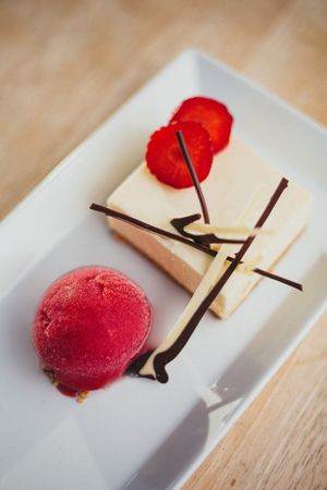 Yummy puddings  at The Break Bar in Bude