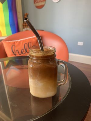 maple latte with soy milkk  at October Cafe in Chicago