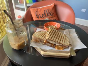 vegan patty melt  at October Cafe in Chicago