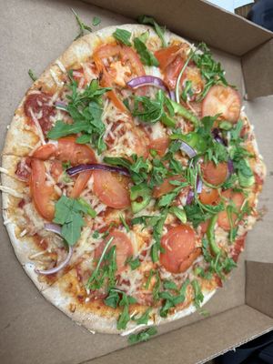 Vegan pizza   at EZ PZ Pizza in Fredericksburg