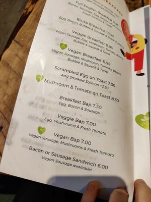 Menu at Bruks in York