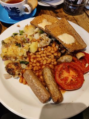 Vegan breakfast at Bruks in York
