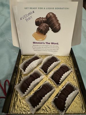 Vegan port chocolates   at Quintessential Chocolates in Fredericksburg