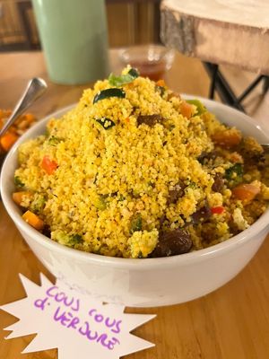 Local vegetable mixed in an original oriental dish  at Alchimia Vegetale in Pontassieve