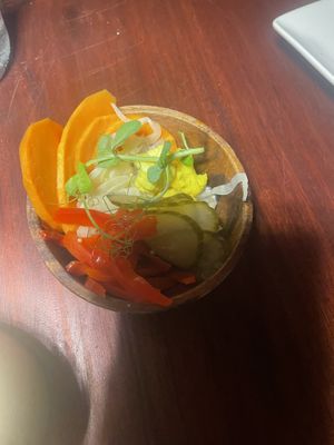 Coco pickles $9  at CocoMaya Restaurant in Virgin Gorda