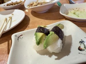 Avocado sushii  at Asia House in Gran Canaria