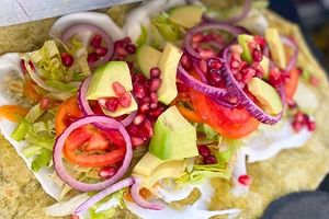Vegan Streetfood Truck – Mediterranean flatbread for mushroom shawarma  at Vegan Streetfood ZA - Food Truck in Cape Town