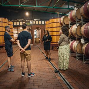 Cellar Tour before enjoying a tasting.  at Vegan Tours Cape Town in Cape Town