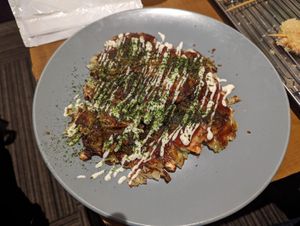 Okonomiyaki  at Vegan and Gluten Free Osaka. - The Second Room Cafe in Osaka