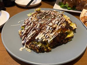 Okonomiyaki   at Vegan and Gluten Free Osaka. - The Second Room Cafe in Osaka