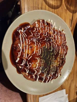 Okonomiyaki at Vegan and Gluten Free Osaka. - The Second Room Cafe in Osaka