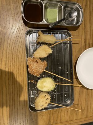 Kushikatsu   at Vegan and Gluten Free Osaka. - The Second Room Cafe in Osaka