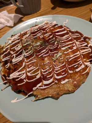 Okonomiyaki was good at Vegan and Gluten Free Osaka. - The Second Room Cafe in Osaka