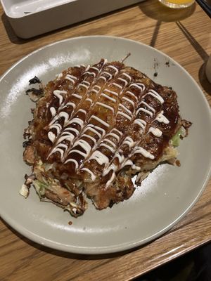Delicious okonomiyaki  at Vegan and Gluten Free Osaka. - The Second Room Cafe in Osaka