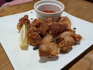 Chicken karaage at Vegan and Gluten Free Osaka. - The Second Room Cafe in Osaka