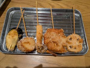 Kushikatsu at Vegan and Gluten Free Osaka. - The Second Room Cafe in Osaka