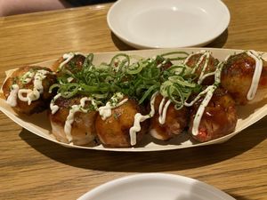 Takoyaki   at Vegan and Gluten Free Osaka. - The Second Room Cafe in Osaka