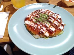 Okonomiyaki at Vegan and Gluten Free Osaka. - The Second Room Cafe in Osaka