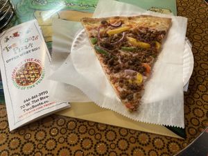 Vegan Cleo slice at Two Boots UWS in New York City
