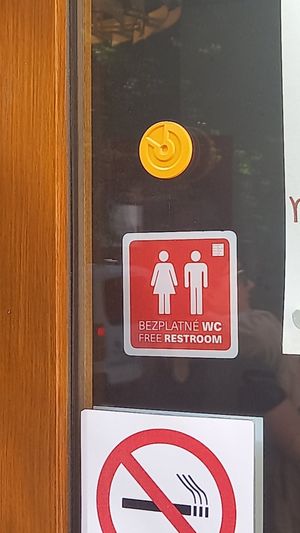 free restroom:) at Version Coffee in Prague