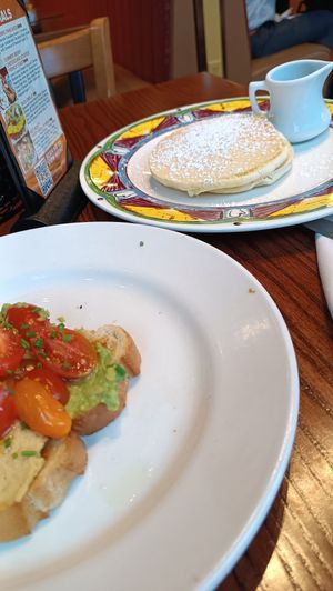 Avocado toast and pancakes  at Miss Shirley's Café - Inner Harbor in Baltimore