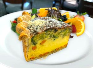 Quiche of the Day - Served with a simple green salad at Shangri-La Springs in Bonita Springs