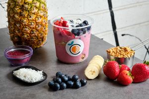 Pink Passion Smoothie Bowl at CraveWell Cafe in Collegeville